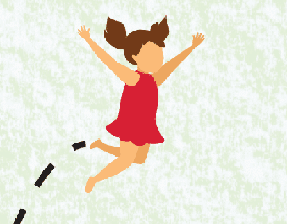 illustration of child jumping